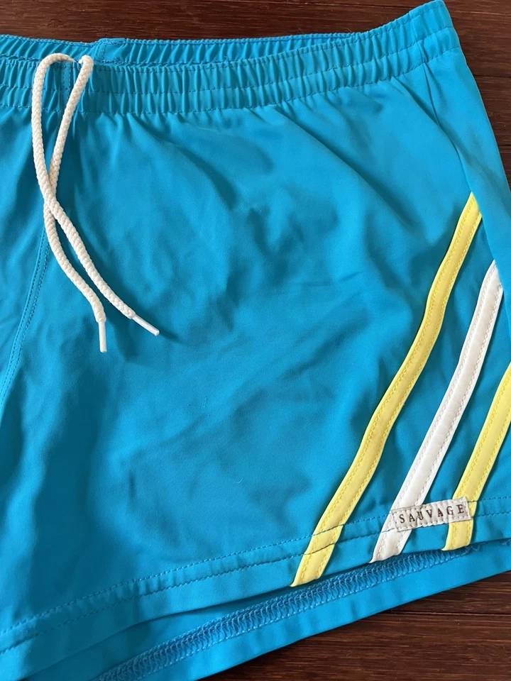 SAUVAGE RAYAS ATLÉTICAS LYCRA NADADOR TURQUESA TALLA MEDIANA Foto 2 de 4