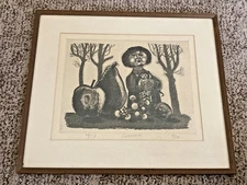 1957 Original Etching By Herman Berserik (Netherlands 1921-2002)