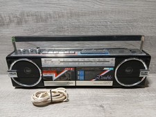 Sharp QT-77 QT-77BK Vintage AM/FM Stereo Radio W Dual Cassette Boombox READ