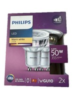 2X Philips GU10 Led Reflektor Glas 4,6W= 230V 50W 355Lm 2700K Warmweiß 700Cb 36*