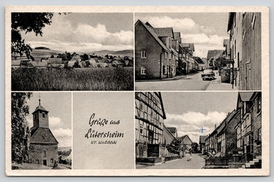 #ad Lütersheim Waldeck Hesse Germany Vintage Multiview Postcard $4.95