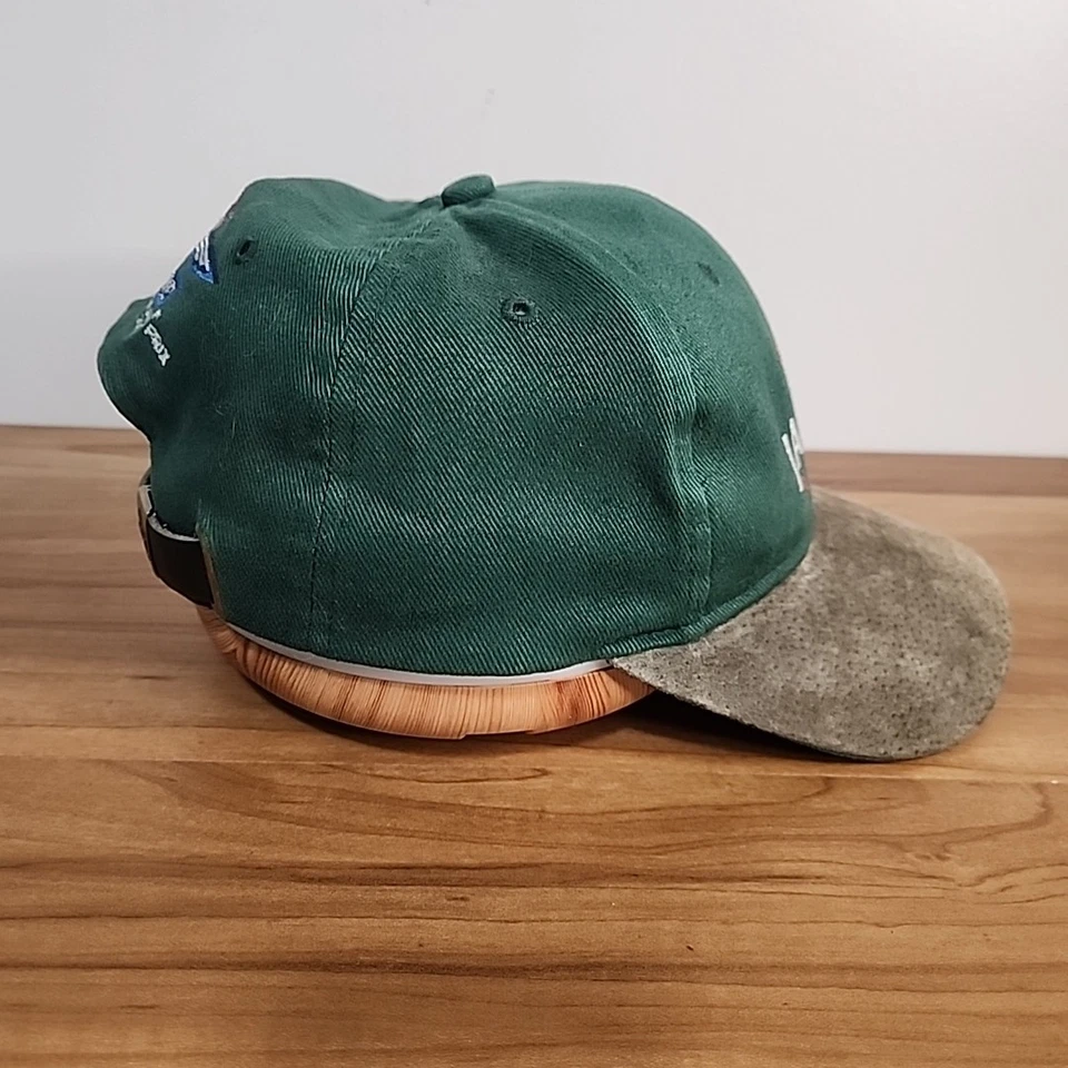 De colección 2002 Fórmula Uno Gran Premio Jaguar Racing Cuero Correa Sombrero Verde Foto 3 de 4