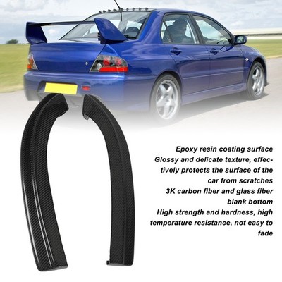 Carbon Fiber Rear Bumper Side Splitter Extensions For Lancer Evolution 7 8 9