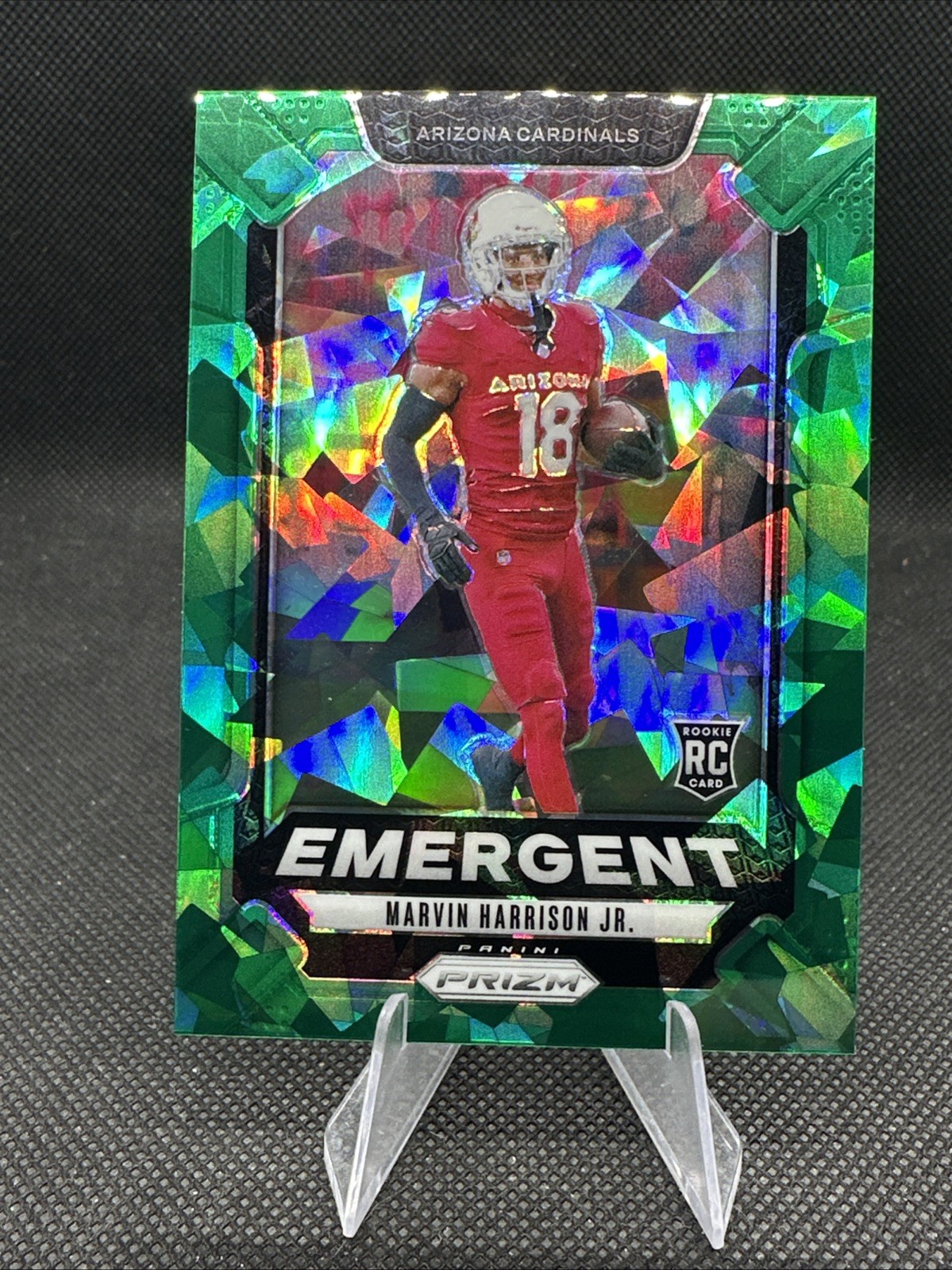 2024 Prizm Marvin Harrison Jr. Emergent RC Green Ice Rookie #5 Cardinals