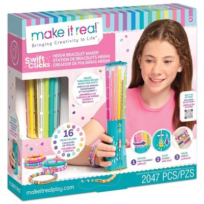Make It Real: Swift Clicks - Heishi Bracelet Maker - 2047pc, DIY Jewelry Craf...