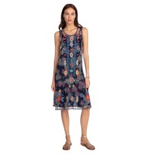 JOHNNY WAS BIYA Olabisi Lace Dress, a sleeveless, embroidered dress Size S