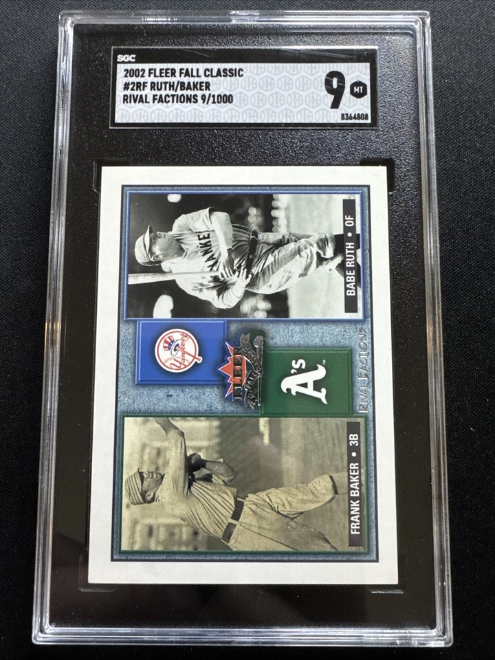 Fleer Fall Classic Rival Factions 2002 venta al por menor Babe Ruth Home Run Baker Frank Salón de la fama Foto 2 de 4