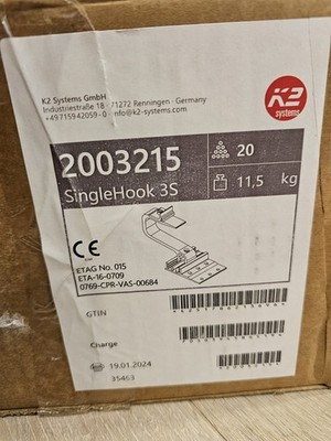 20 Stück K2 Systems SingleHook 3S Dachhaken (2003215)