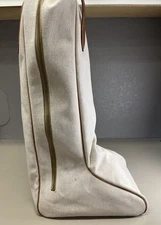 Rare Hermes Equestrian Vintage Canvas and Leather Bag ProRider Boot bag $4200
