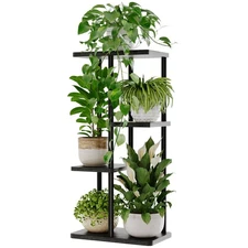 Bamworld Corner Plant Stand Indoor, 4 Tier Metal Plant Shelf for Multiple Pla...