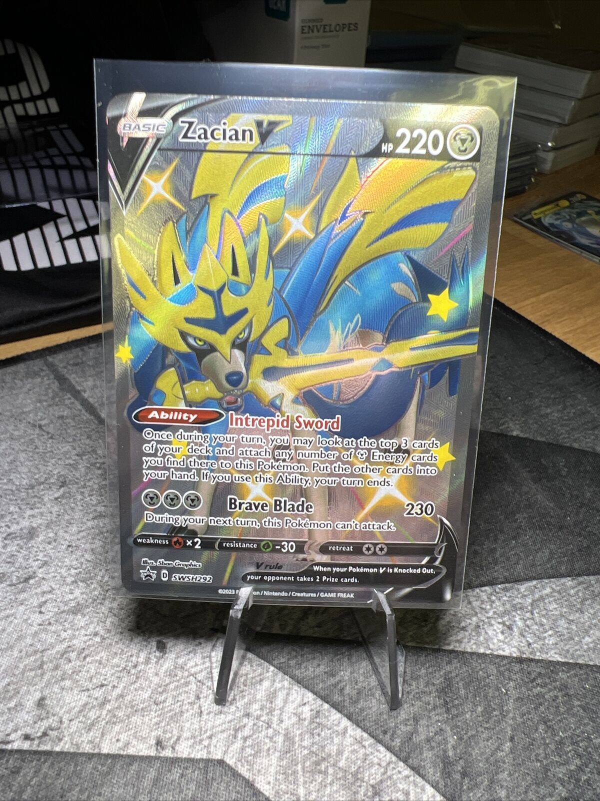 Pokémon TCG Crown Zenith Shiny Zacian V SWSH292 Full Art Promo - Pack  Fresh!!