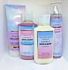 Bath and Body Works LOVELY DREAMER BODY CREAM, GEL, LOTION & MIST *SET OF 4*