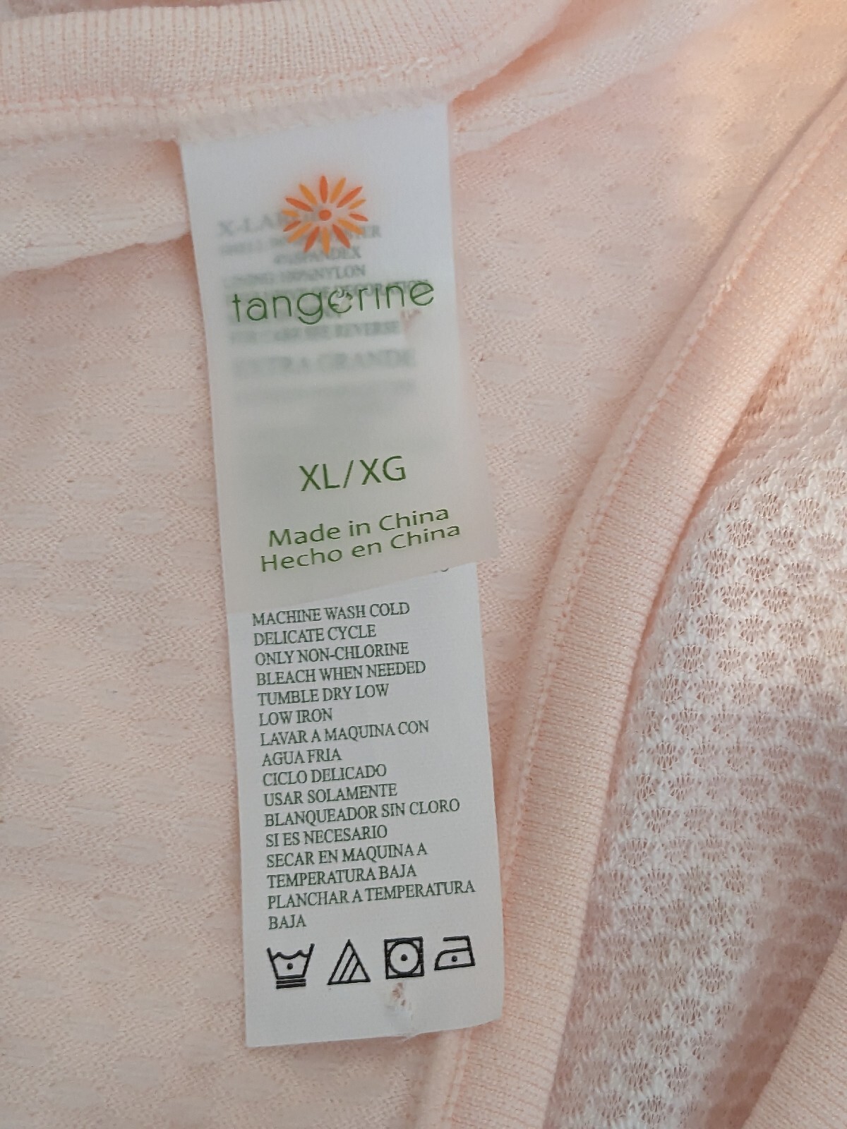 Tangerine Women's Activewear XL Layered 2 Piece Tank Peach White NEW eBay