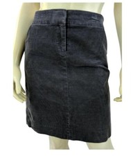 J Crew Skirt 2 Stretch Gray Cotton Spandex Corduroy Fine Wale Pockets