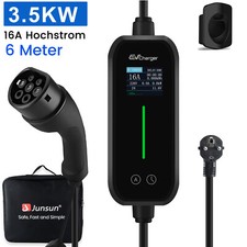 Wallbox mobile 3,5 kW con controllo APP [6 m|1 fase|6-16 A] cavo di ricarica EV CEE 