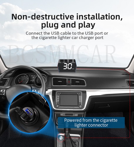 GPS Digital Speedometer Car Truck Motorcycle Head Up Display Odometer HUD MPH - Picture 15 of 15