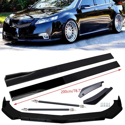 For Acura TL 2008-2014 &Si 78.7'' Side Skirt Rear Front Bumper Lip Splitter