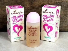 2X MEM ~ Love's Baby Soft ~ 1 oz cologne splash plastic bottle, nib