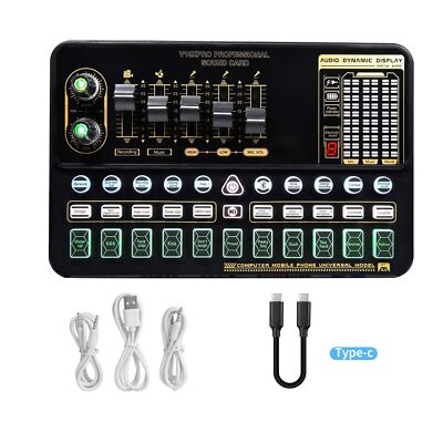 V10 Sound Card Live Sound Card Mobile Phone Karaoke Computer Live Broadcast #8