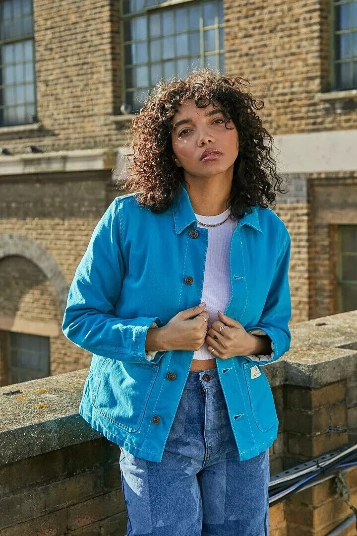 Urban outfitters shop denim fur jacket