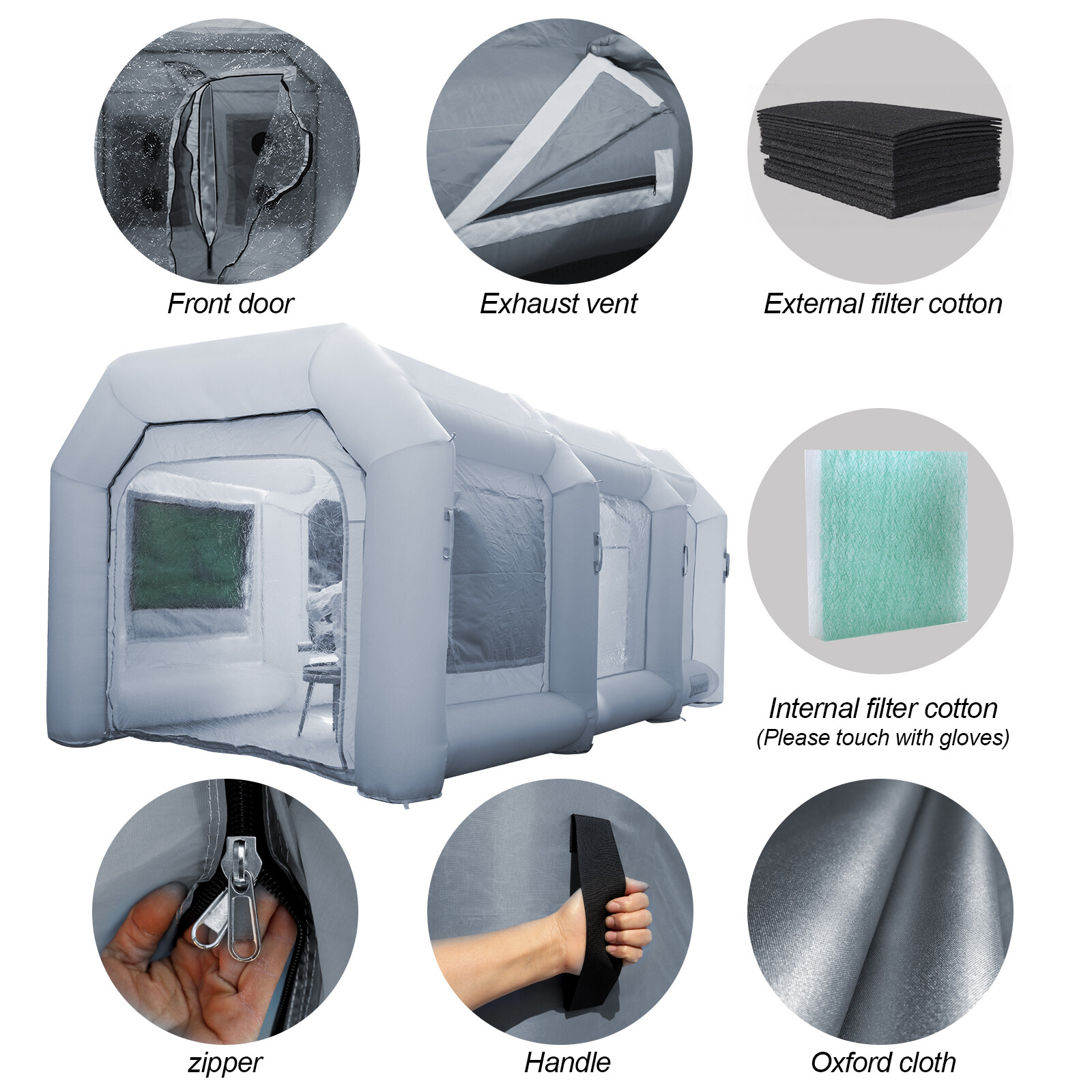 𝟐𝟎𝐱𝟏𝟎𝐱𝟗𝐅𝐭 Portable Inflatable Paint Booth Inflatable Spray booth eBay