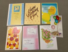 Lot of 7 Birthday Cards Hallmark Coutts American Greetings new with envelopes
