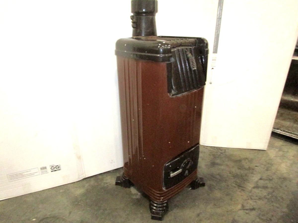 Vintage Sears Roebuck cast iron porcelain wood coal stove | eBay