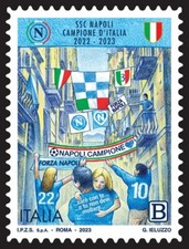Francobollo ITALIA 2023 - Napoli campione d'Italia di calcio 2022/23 - Nuovo
