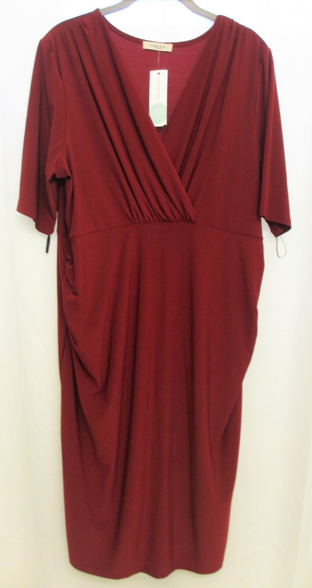 slim fit dress slacks Barbra Red Cross Straps Bodycon Mini Dress with Bubble Hem (Archive Sa main image 1