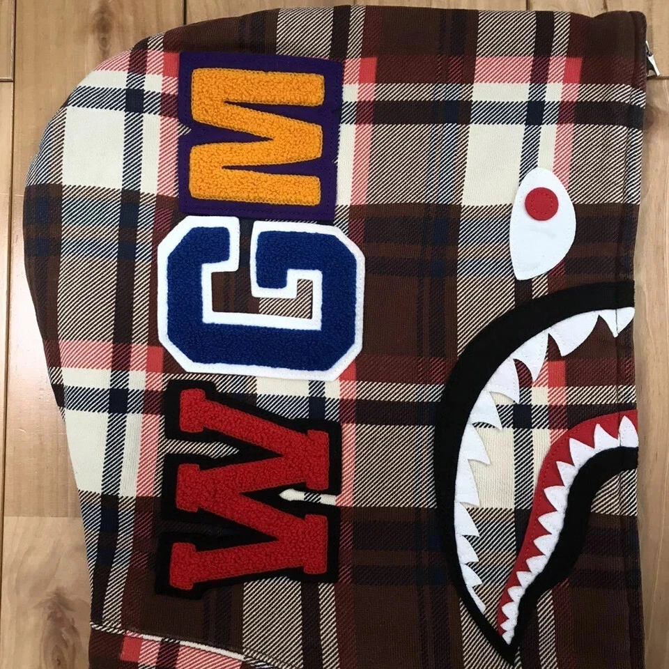 A BATHING APE (BAPE) Felpa con cappuccio NFS Limited Check Shark full zip NIGO BAPE A Bathing Ape taglia Medium Japa