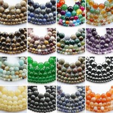 15" Strand Natural Stone Rock Gemstone Round Beads 4mm 6mm 8mm 10mm 12mm