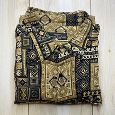 Vintage GUESS Abstract Button Up Shirt Chest Pocket USA Made Mens Size XL