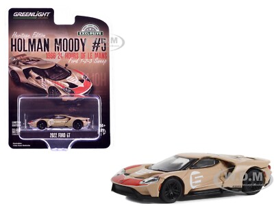 2022 FORD GT HERITAGE ED. #5 HOLMAN-MOODY TRIBUTE 1/64 MODEL BY GREENLIGHT 30413