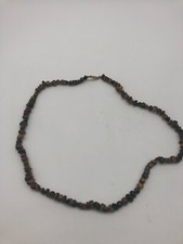 Tiger's Eye Tumbled Chips Stone Gemstone necklace 75cm