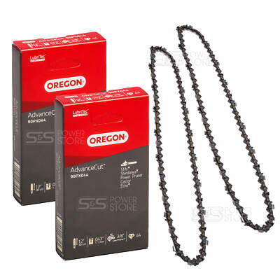 2 Stück Oregon Sägekette 90PX044E AdvanceCut  Ersatzkette 3/8'' 1,1 mm 44 TG 30cm