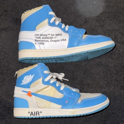 Nike Air Jordan 1 Retro High OG x OFF-WHITE UNC Blue/White AQ0818-148 2018