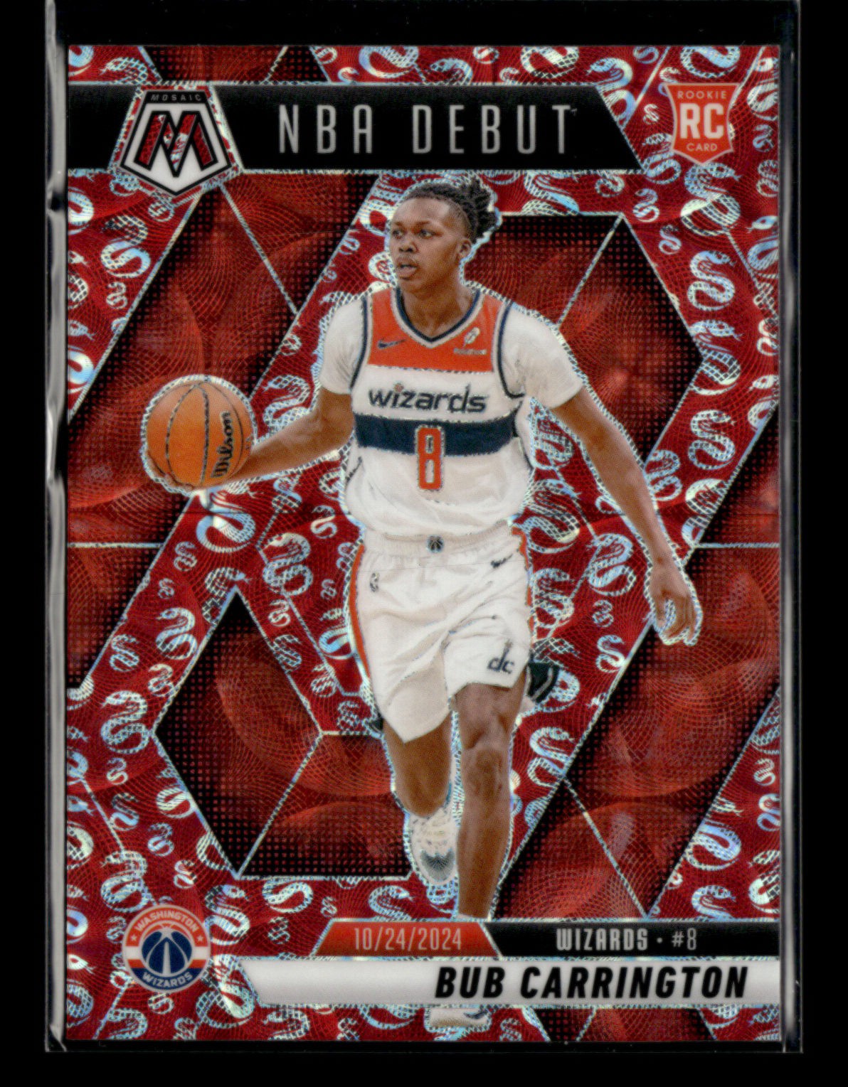 Bub Carrington 2024-25 Panini Mosaic Nba Debut RC Year Of The Snake [jm49