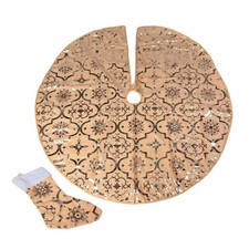 48 Inch Christmas Tree Skirt Xmas Soft Cover Mat Decor Snowflake Collar2751