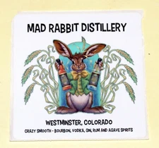 Mad Rabbit Distillery Sticker Westminster Colorado CO Distilled Spirits Cocktail