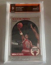 NBA Hoops 1990-91 Scottie Pippen #69 Chicago Bulls Degree Graded 3
