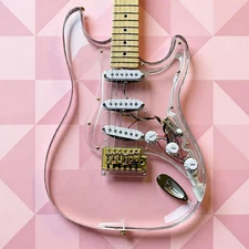 Electric Guitar S T Acrylic Body Solid Body SSS Pickup Golden Part