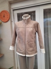 Wild Kiwi y2k vintage Fleece Lined Full Zip Jacket sherpa vegan faux suede M