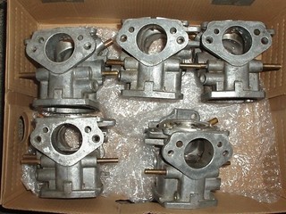 JOB LOT HIF 4 SU CARB BODIES. AUD 4450 4451 JZX 1498 1499. MGB.