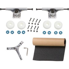 RADECKAL Skateboard Kit: 7.75-8.25" Deck, 5.5" Trucks, White Wheels, ABEC 7