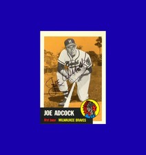 Joe Adcock 1991 Topps Archives 1953 Topps #285 - Braves - Signed AUTO