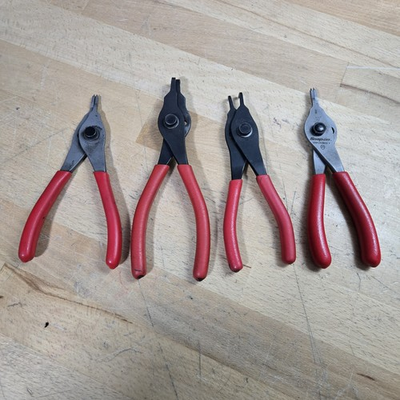 #ad #ad 4 Snap on Tools Snap Ring Plier Set Lot * 4 Total Tools* $84.99