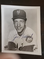 John Matlack Four by six sign, black and white photo in new york mets uniform