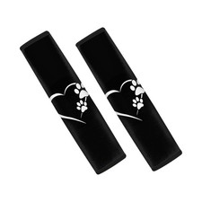 Animal Dog Paws Lovely Heart Print Neoprene Soft Car Seatbelt Pads Protector ...