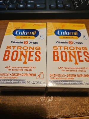 2 ENGAMIL D*VI*SOL VITAMIN D DROPS STRONG BONES,  EXP 2/27 (B4)