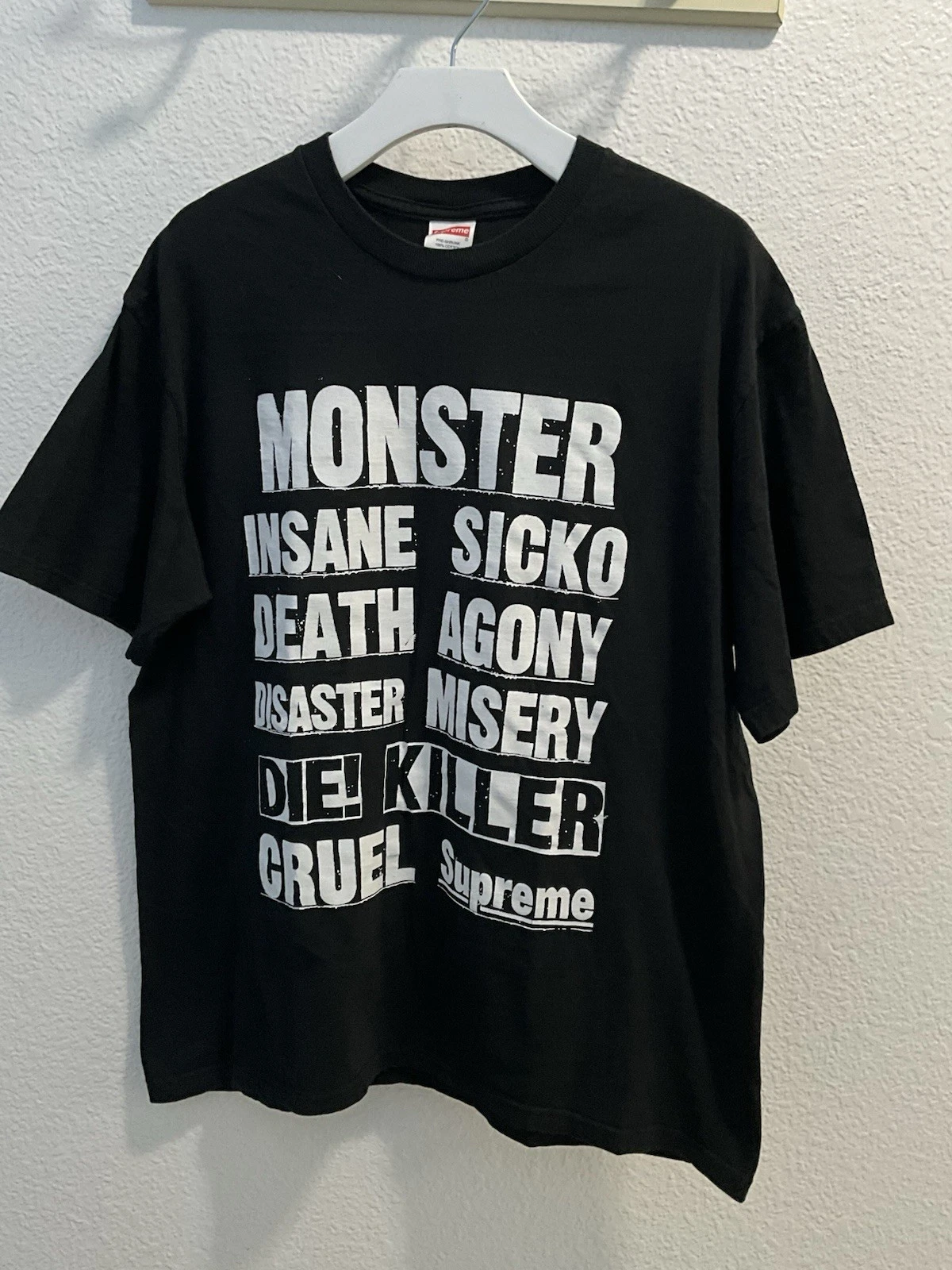 Tee shirt homme Supreme Monster Crew noir taille L